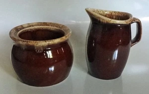 Juego de azúcar y crema de casco esmalte por goteo marrón a prueba de horno EE. UU. De colección envío gratuito - Imagen 1 de 9