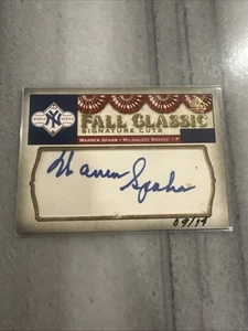 2008 Sp Legendary Cuts Warren Spahn Signature Cuts /14 Auto Autograph - Picture 1 of 10