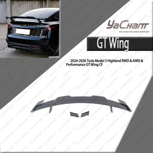 Ala in carbonio IMP GT per 24-26 Tesla Model 3 Highland AWD & RWD & Performance - Foto 1 di 24