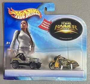 Hot Wheels Lara Croft: Tomb Raider Motorrad und Jeep mit Sammleraufkleber - Bild 1 von 12