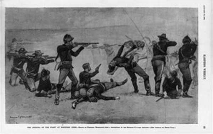 Opening of the Fight,Wounded Knee,Seventh Cavalry,Battle,Indians,1891,Massacre - Picture 1 of 1