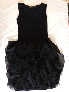 Ladies Dress Supertrash Size S Ruffle Skirt Black 21513 - Picture 1 of 11
