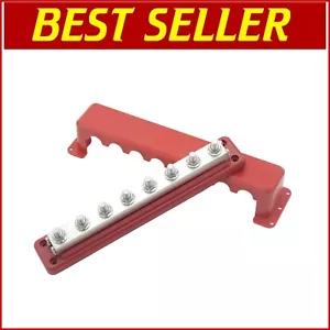600A Tin-Plated Copper Busbar with 8x 3/8" Posts - Ideal for Solar and RV Wiring - Picture 1 of 9