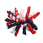 NEW 4th of July Patriotic Girls Curly Ribbon Hair Tie 3.5 Inches