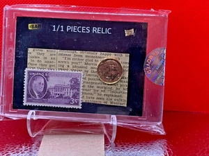 FRANKLIN ROOSE 2020 THE BAR PIECES  - STAMP, RELIC AND GOLDEN DIME - 1/1    AA68 - Picture 1 of 2