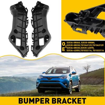 Front Bumper Support Bracket Pair L&R Plastic For 2013-2018 Toyota RAV4 Foto 1 de 4