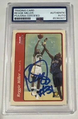 Tarjeta firmada con autógrafo de Reggie Miller 2004-05 PSA HOF Foto 1 de 2
