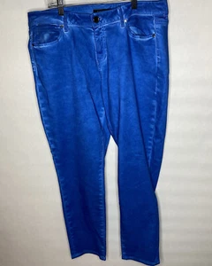 ELIE TAHARI Womens Royal Blue Velvet Velour Pant Straight Leg Size 12 - Picture 1 of 7