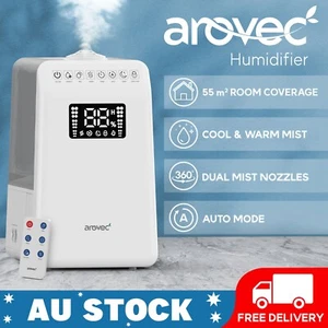 Arovec Ultrasonic Humidity Humidifier, Aroma Diffuser Time Control, Genuine Mist - Picture 1 of 8