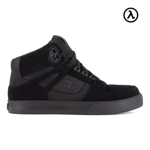 DC PURE MEN'S BLACK/DARK GRAY WORK HIGH-TOP BOOTS DC60206 - ALL SIZES - NEW - Picture 1 of 5
