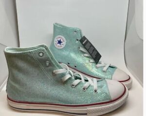 Converse Chuck Taylor All Star Junior High Top Mint Sparkle Glitters M 5 W 7