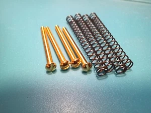 New Slotted Vintage 50's Style Gold #3 x 48 PAF Screws+Springs for Gibson USA - Picture 1 of 7