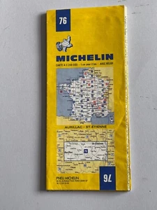 Michelin Map, No 76 of Aurillac- St Etienne, France, 1970's - Picture 1 of 2