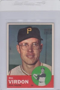 1963 TOPPS BILL VIRDON PIRATES 55 EXMT+ CENTERED NO CREASES FREE SHIPPING MW - Picture 1 of 2