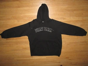 Men's Vtg Y2K PHAT FARM Spell Out Black Hoodie Hip Hop Sweatshirt Size 4XL - Picture 1 of 4