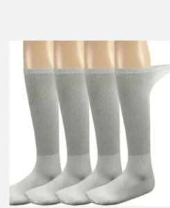 Yomandamor Diabetic Socks Unisex Bamboo Seamless Over the Calf UK 3-8, 4 White - Picture 1 of 6