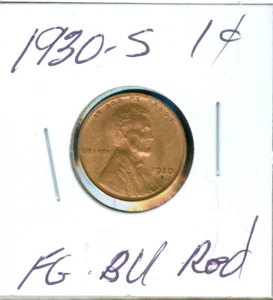 1930 S LINCOLN CENT FINEST GRADE RED    99 CENTS SHIPPING * - Picture 1 of 2