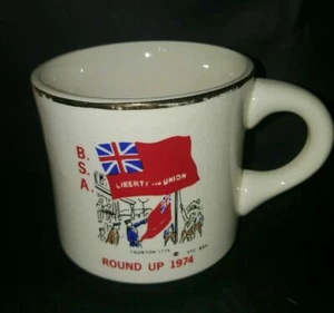 Vtg BSA Tauntun Round Up 1774 1974 Liberty and Union Boy Scout Coffee Cup Mug - Picture 1 of 4