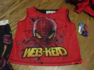 NWT Boys 2 piece Marvel Pajama Set Spider Man Web Head - Picture 1 of 4