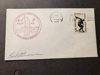 Ship R/P FLIP Naval Cover 1967 SIGNED Cachet University of CALIF - Image 1 of 2