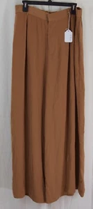 Tronjori Women High Waist Casual Wide Leg Long Palazzo Pant Brown Size 3XL - Picture 1 of 3