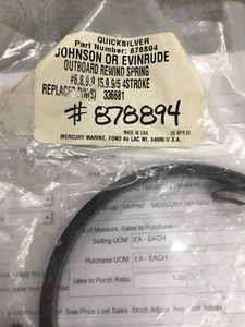 Mercury Outboard Motor Rewind Spring 878894 - Foto 1 di 2