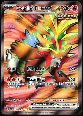 Gouging Fire ex SV05: Temporal Forces #188/162 Ultra Rare Pokemon Card T1-514 - Image 1 of 2