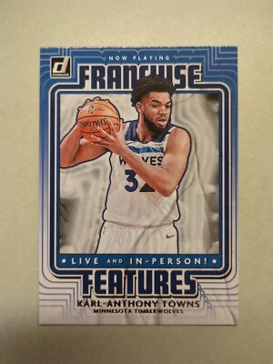 2020-21 Donruss #18 Karl-Anthony Towns Franchise Features Minnesota Timberwolves - Image 1 of 2