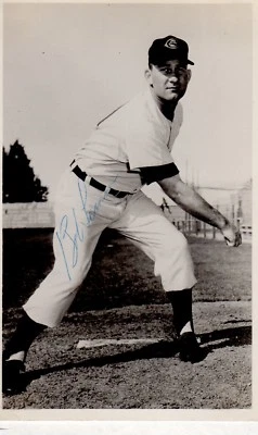 VINTAGE 1956 BOB LEMON autograph/auto/signed photo postcard - Image 1 of 2