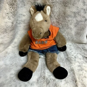 Juguete de peluche Build A Bear Horse marrón negro 18" - Vintage 1997 BABW - Imagen 1 de 6