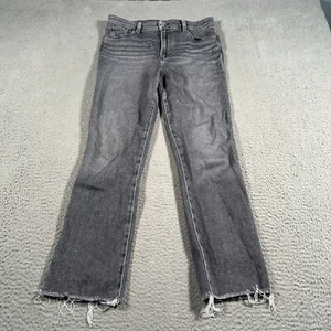 Pantalones de mezclilla Paige Cindy para mujer 29 (31x27) lavados a la piedra elásticos deshilachados tiro alto - Imagen 1 de 12