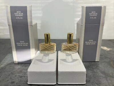 Lote De 2 Perfumes De Colección Avon Soft Musk Colonia 0.33 OZ 1984 Nos Tester Foto 1 de 4