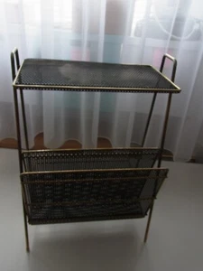 Vintage Zeitungsständer m. Ablage Metall a.d.50/60ern Magazin Rack - Bild 1 von 10