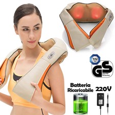 Massaggiatore Elettrico Batteria Ricaricabile Massaggio Cervicale Schiena Spalle