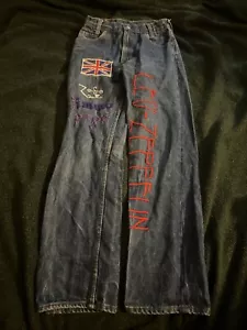 Jeans vintage anni 80 Levis bambino denim 23” etichetta 27 302-0117 led zeppelin ricamato - Foto 1 di 16