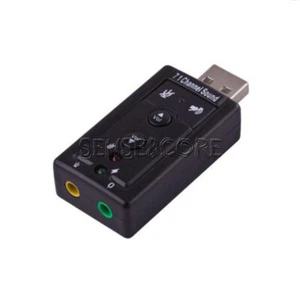Neuf Carte Son Mini USB 2.0 3D Virtuelle 12Mbps Externe 7.1 Channel Audio Adaptateur - Photo 1/8