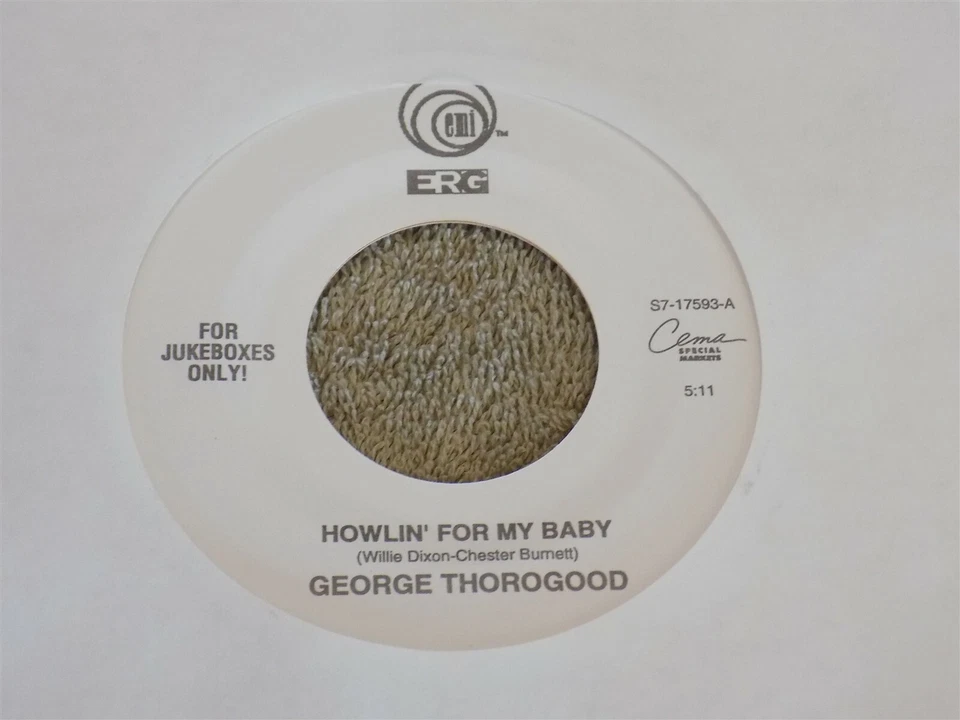 GEORGE THOROGOOD Howlin' For My baby / Baby Don't Go 7" 45 NM yellow vinyl - Image 1 of 1