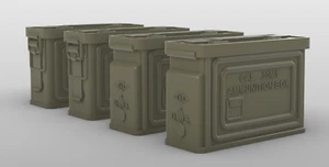 Set 2 lattine munizioni Cal M1 scala 1/24 campo di battaglia 30 - Foto 1 di 2