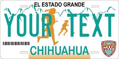 Chihuahua 2000 Mexico License Plate Personalized Car Auto Bike Motorcycle Tag - Image 1 of 2