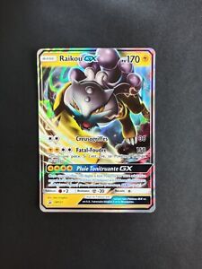 Carte Pokémon Raikou GX SM121 - Soleil et Lune Promo - FR - Neuf
