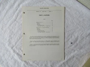 Massey-Ferguson MF3165 tractor clutches service manual - Picture 1 of 8