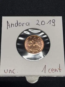 Euro Cent Kursmünze 1Cent Andorra 2019 unzirkuliert in Münzrähmchen für Sammler - Bild 1 von 1