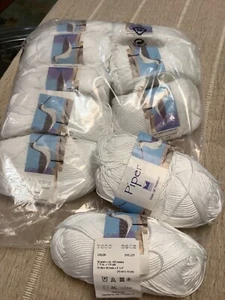 Yarn Piper Dale of Norway knitting crochet white 100% cotton - Picture 1 of 3