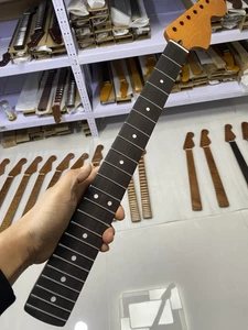 Rosewood Large headstock 22Frets Roasted Flame maple Electric guitar neck Satin - Picture 1 of 6