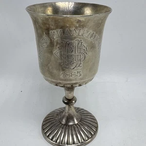 Reed & Barton vergoldet 2221 graviert "Class Championship 1885" Vintage Kelch 5,5" T - Bild 1 von 18