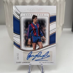 2023-24 Panini Immaculate Collection Gary Lineker Auto 15/49 Barcelona - Picture 1 of 7