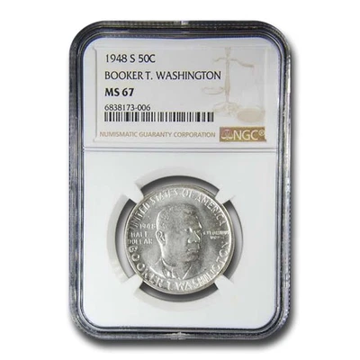 1948-S Booker T. Washington Half Dollar MS-67 NGC - Image 1 of 3