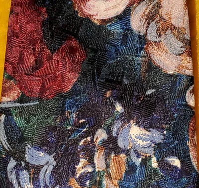 JAEGER GT BRITAIN ~ PINCELADAS ARTÍSTICAS ~ CORBATA FLORAL HOMBRE ~ ROJO VERDE AZUL ROSA ~ 56" Foto 1 de 4