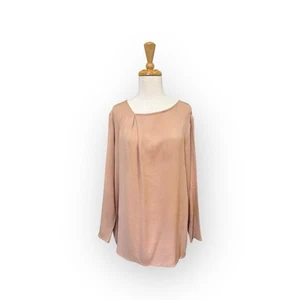 Max Mara Silk Asymmetrical Blouse Size S/M Pink Top - Picture 1 of 8
