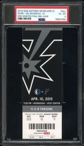 Dirk Nowitzki Final Last NBA Game Full Ticket Stub Dallas Mavericks Spurs PSA 6 - Picture 1 of 2